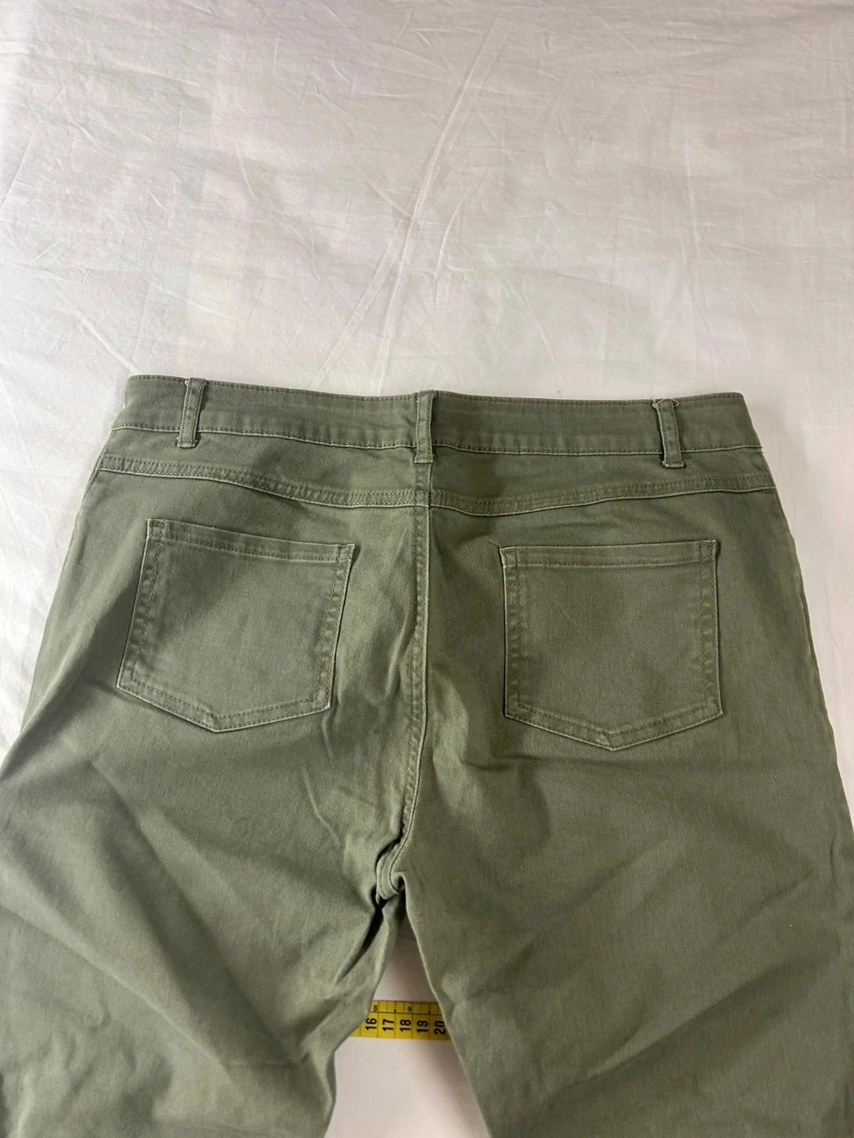 Khaki green slim fit jeans by In Extenso – photo 9